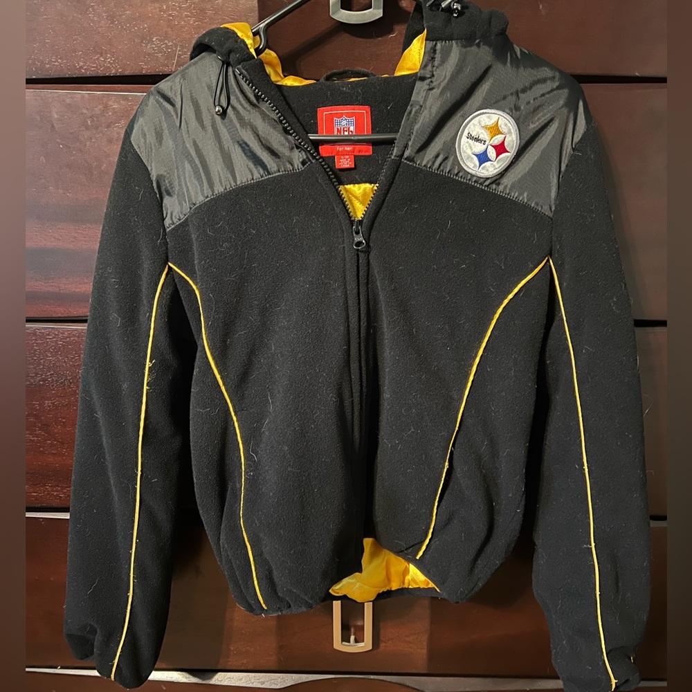 Women’s Hooded Steelers Jacket S EUC